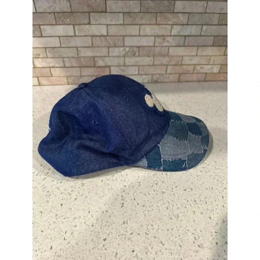 Disney Mickey Mouse denim patchwork‎ baseball hat OS h2